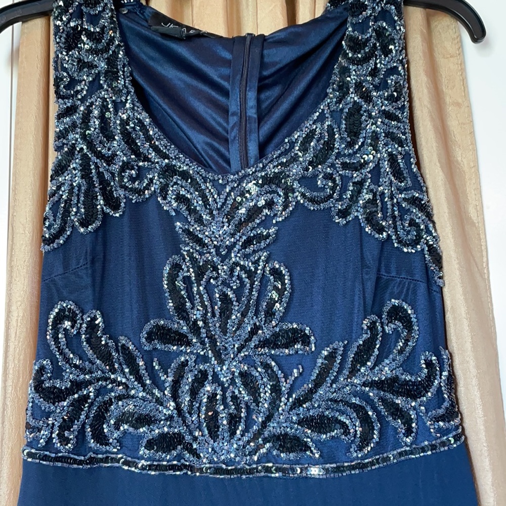 JKARA navy beaded formal gown - Picture 2 of 10
